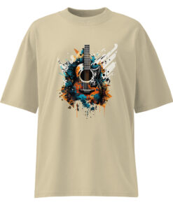 Unisex organic oversized high neck t-shirt