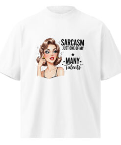 Unisex organic oversized high neck t-shirt